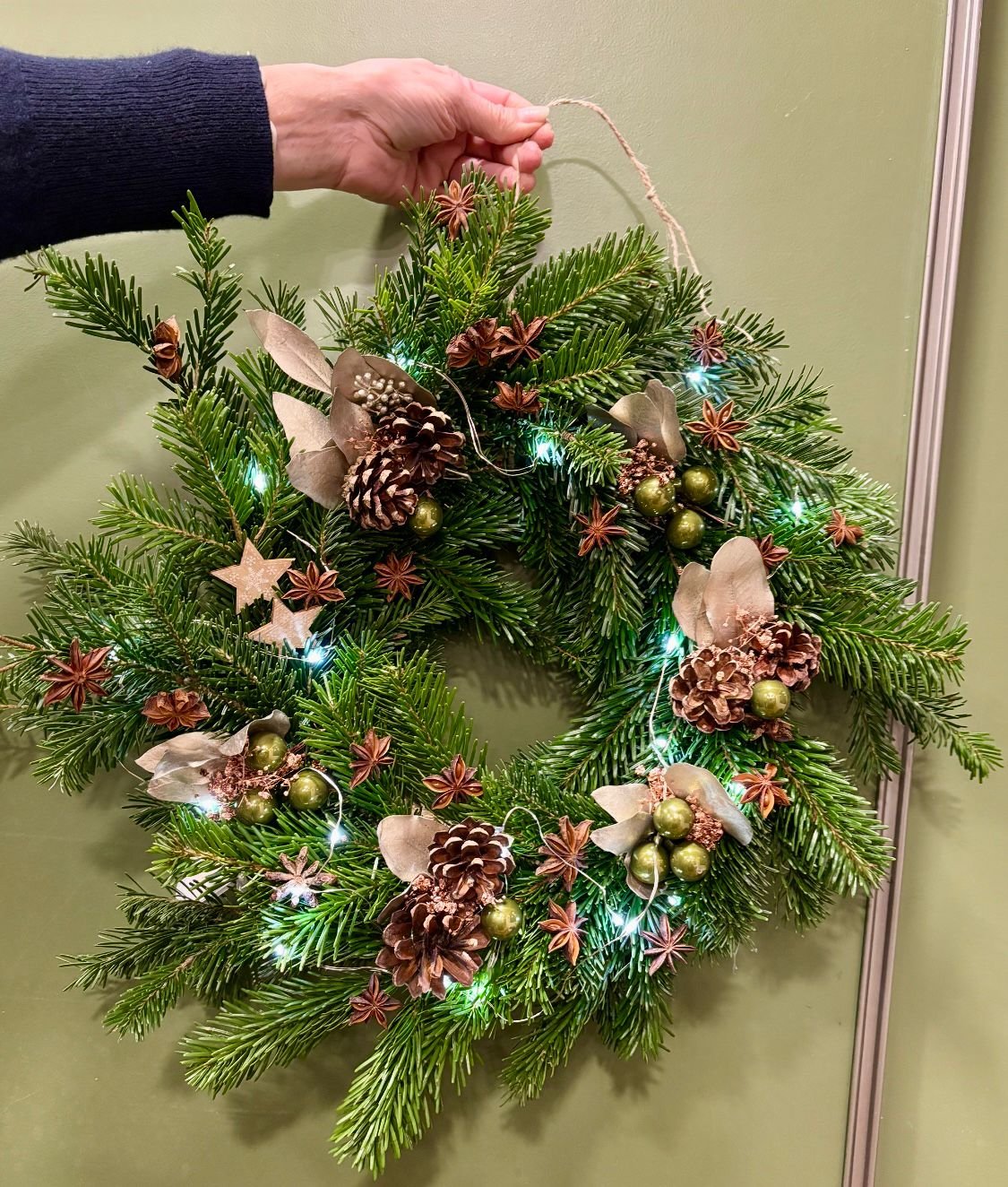 Atelier couronne de Noël