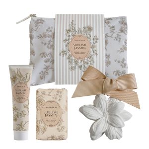 Pochette Beauté - Baume mains, savon et décor parfumé - Sublime Jasmin - Mathilde M