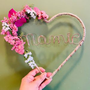 Atelier floral Fête des Grands-Mères : cœur fleuri pour Mamie – Flormandise Vernioz